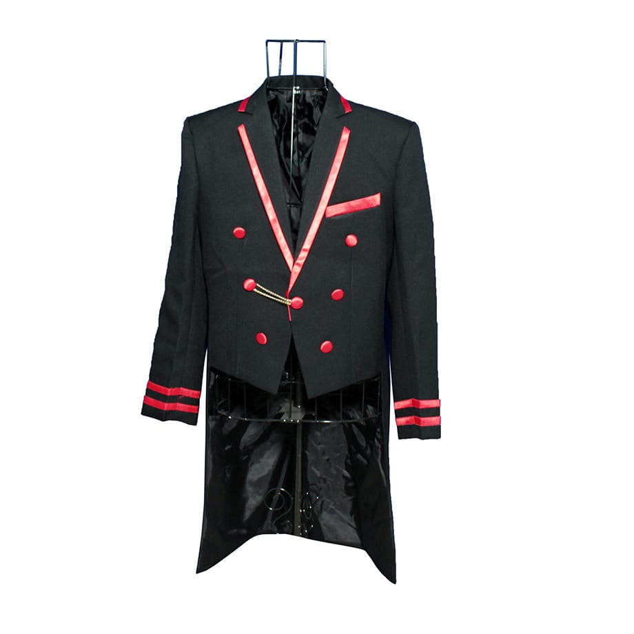 Black vest with red border and red button - Performance costumes - 7 ...
