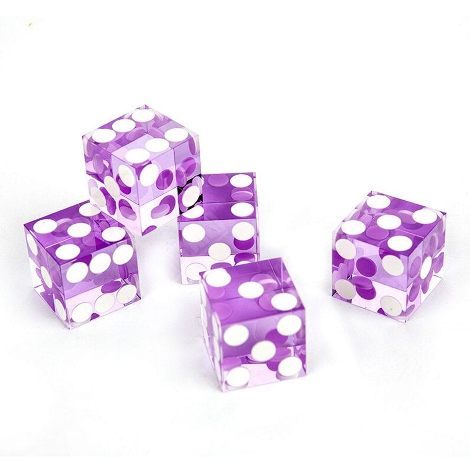 0.75 in casino quality acrylic dice