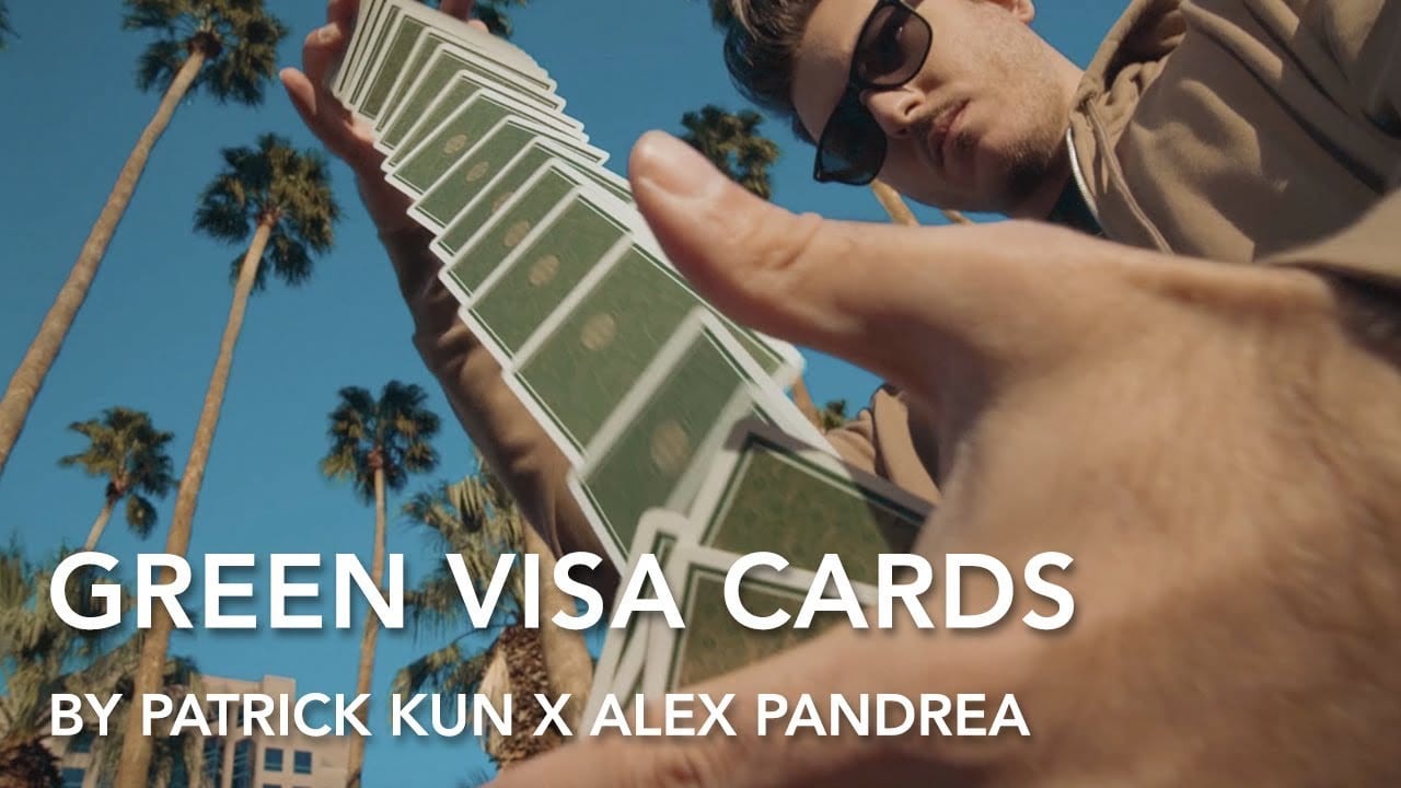 Visa Playing Cards (Green) by Patrick Kun and Alex Pandrea - 7 Magic Inc
